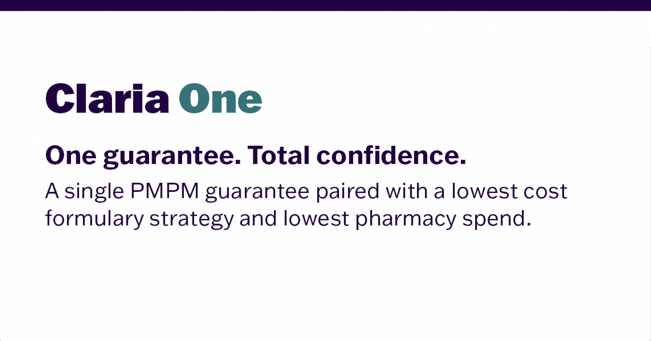 Claria One-card Claria One-card