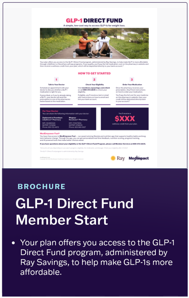 GLP-1 Direct Fund Member Start brochure preview